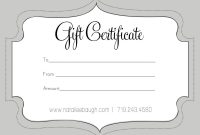 A Cute Looking Gift Certificate  S P A  Gift Certificate Template within Present Certificate Templates