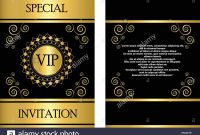 A Golden Vip Invitation Card Template That Can Be Used For Stock regarding Event Invitation Card Template