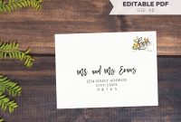 A Rsvp Note Card Envelope Template  Diy Calligraphy  Etsy throughout A2 Card Template