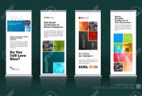 Abstract Business Vector Set Of Modern Roll Up Banner Stand Design for Banner Stand Design Templates