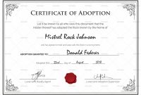 Adoption Certificate Template Best Birth Design In Psd Word Of with Blank Adoption Certificate Template