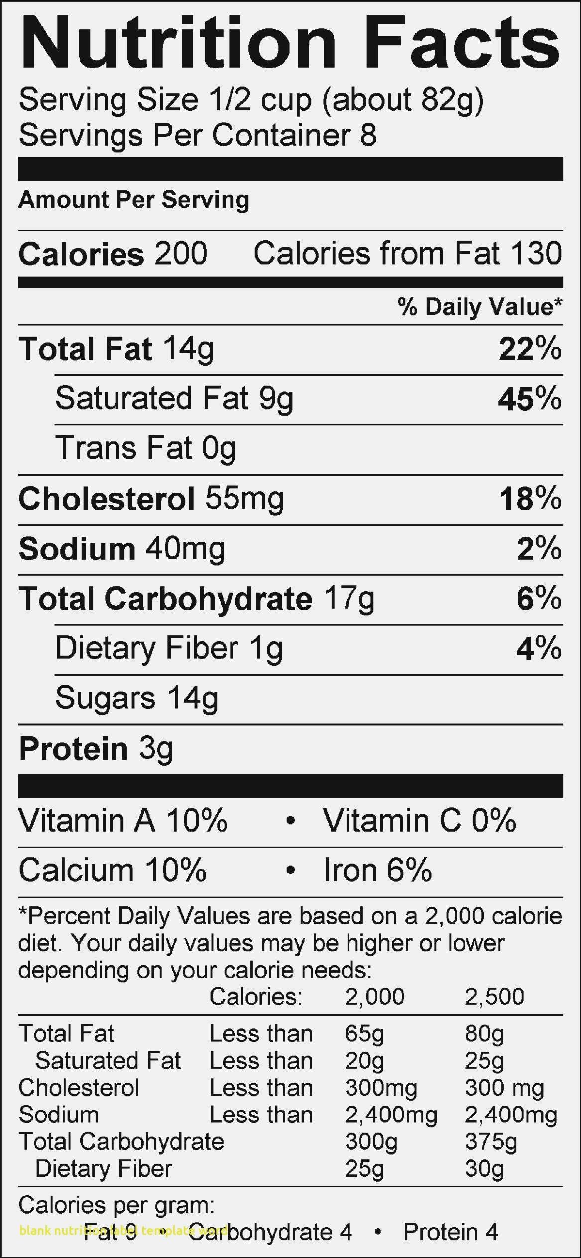 All About Nutrition Nutrition Facts Label Template Word within Nutrition Label Template Word