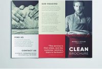Amazing Clean Trifold Brochure Template  Free Download intended for Cleaning Brochure Templates Free