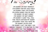 Apology Card Templates   Free Printable Word  Pdf with Sorry Card Template