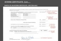 Architect's Certification Under The Pam Contract  Preparedar throughout Construction Payment Certificate Template