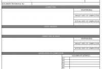 Audit Non Conformance Report Format Excel  Pdf  Sample intended for Non Conformance Report Template