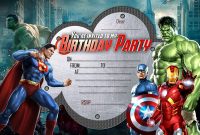 Avengers Birthday Party Invitation Template Free  Invitation intended for Avengers Birthday Card Template