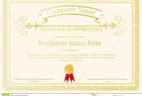Award Certificate Frame Template Design Vector Stock Vector within Award Certificate Design Template