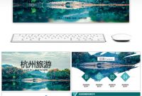 Awesome Hangzhou Impression Tourism Album Ppt Template For Free within Powerpoint Templates Tourism