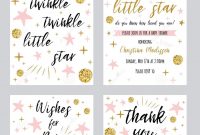 Baby Shower Girl Templates Twinkle Twinkle Little Star Text With intended for Template For Baby Shower Thank You Cards