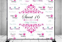 Backdrops  Step And Repeat Banner Printing Company  Signs Nyc in Sweet 16 Banner Template