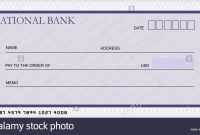 Bank Cheque Stock Photos  Bank Cheque Stock Images  Alamy pertaining to Blank Cheque Template Uk