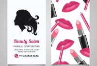 Beauty Salon Business Card Design Template With Beautiful Woman for Hair Salon Business Card Template