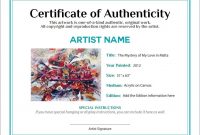 Bill Of Sale Certificate Of Authenticity Agora Gallery throughout Photography Certificate Of Authenticity Template
