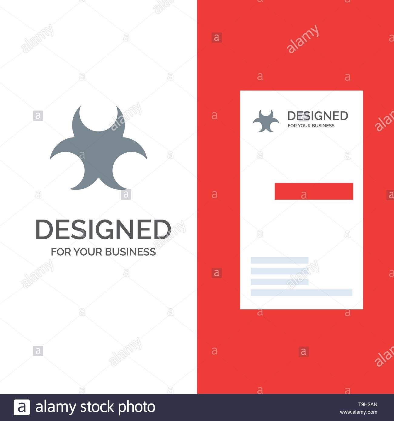Bio Hazard Sign Science Grey Logo Design And Business Card intended for Bio Card Template