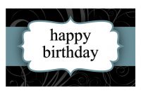 Birthday Card Blue Ribbon Design Halffold for Greeting Card Template Powerpoint