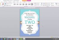 Birthday Invitation Template For Ms Word  Youtube in Birthday Card Template Microsoft Word
