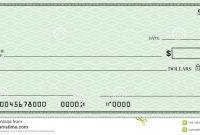 Blank Check With Open Space For Your Text Stock Illustration for Blank Cheque Template Download Free