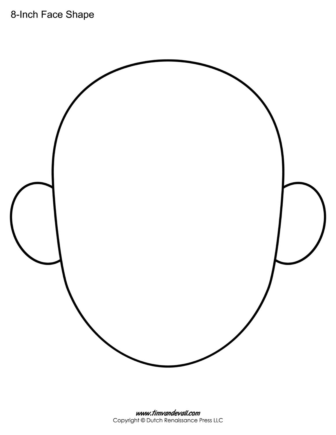 Blank Face Templates  Printable Face Shapes For Kids within Blank Face Template Preschool