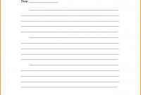 Blank Friendly Letter Template  Design Templates throughout Blank Letter Writing Template For Kids
