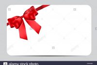 Blank Gift Card Template With Red Bow And Ribbon Vector with regard to Present Card Template