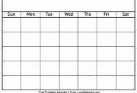 Blank Printable Calendar  Luxe Calendar inside Full Page Blank Calendar Template