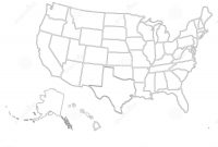 Blank Similar Usa Map On White Background United States Of America with regard to Blank Template Of The United States