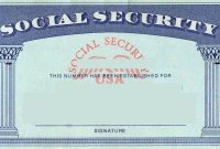 Blank Social Security Card Template  Social Security Card Print for Fake Social Security Card Template Download
