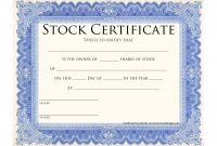 Blank Stock Certificate Template  Printable Stock Certificates regarding Blank Share Certificate Template Free