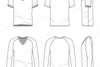 Blank Vneck Tshirt And Tee — Stock Vector © Aunaauna in Blank V Neck T Shirt Template
