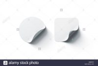 Blank White Round And Square Adhesive Stickers Mock Up With Curved throughout Door Label Template