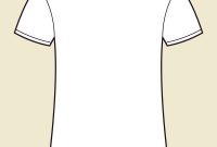 Blank White Tshirt Template Royalty Free Vector Image for Blank T Shirt Outline Template