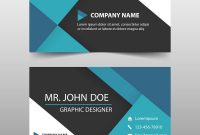 Blue Corporate Business Card Name Card Template Vector Image with regard to Buisness Card Template