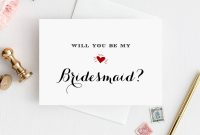 Bridesmaid Card Template Printable Will You Be My Bridesmaid  Etsy intended for Will You Be My Bridesmaid Card Template