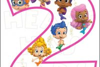 Bubble Guppies Nd Birthday Instant Download Digital Clip Art  My for Bubble Guppies Birthday Banner Template