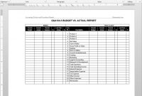 Budget Vs Actual Report Template throughout Annual Budget Report Template