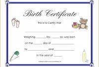 Bunch Ideas For Fake Birth Certificate Template Also Format Layout for Fake Birth Certificate Template