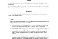 Business Broker Agreement Template  Broker Mission Contract with regard to Business Broker Agreement Template