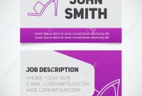Business Card Print Template With High Heel Shoe Logo Manager pertaining to High Heel Shoe Template For Card