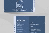 Business Card Template Real Estate Agency Design For Your with regard to Real Estate Agent Business Card Template