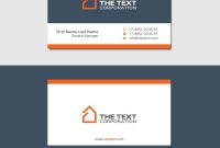 Business Cards Template For Real Estate Agency Vector Image for Real Estate Agent Business Card Template