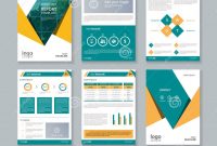 Business Company Profile Report And Brochure Layout Template Stock regarding Free Business Profile Template Word