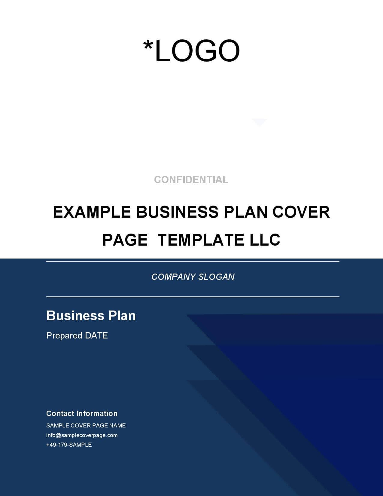 Business Plan Cover Page Template  Brainhive Business Planning with regard to Business Plan Cover Page Template