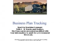 Business Plan Trucking  Pdf  Download regarding Business Plan Template For Trucking Company