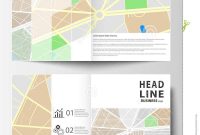 Business Templates For Bi Fold Brochure Magazine Flyer Or Annual with regard to Blank City Map Template