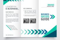 Business Tri Fold Brochure Template Design With Vector Image regarding Adobe Illustrator Tri Fold Brochure Template