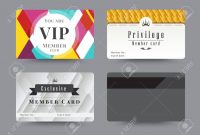 Business Vip Member Cards Design Template Vector Illustration inside Template For Membership Cards