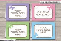 Butterfly Party Food Labels  Place Cards  Printable  Editable with Butterfly Labels Templates