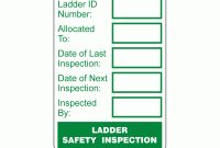 Buy Ladder Safety Inspection Labels  Ladder Inspection Stickers for Pat Testing Labels Template