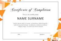 Certificate Of Achievement Word Template Certificateofcompletion for Word Template Certificate Of Achievement